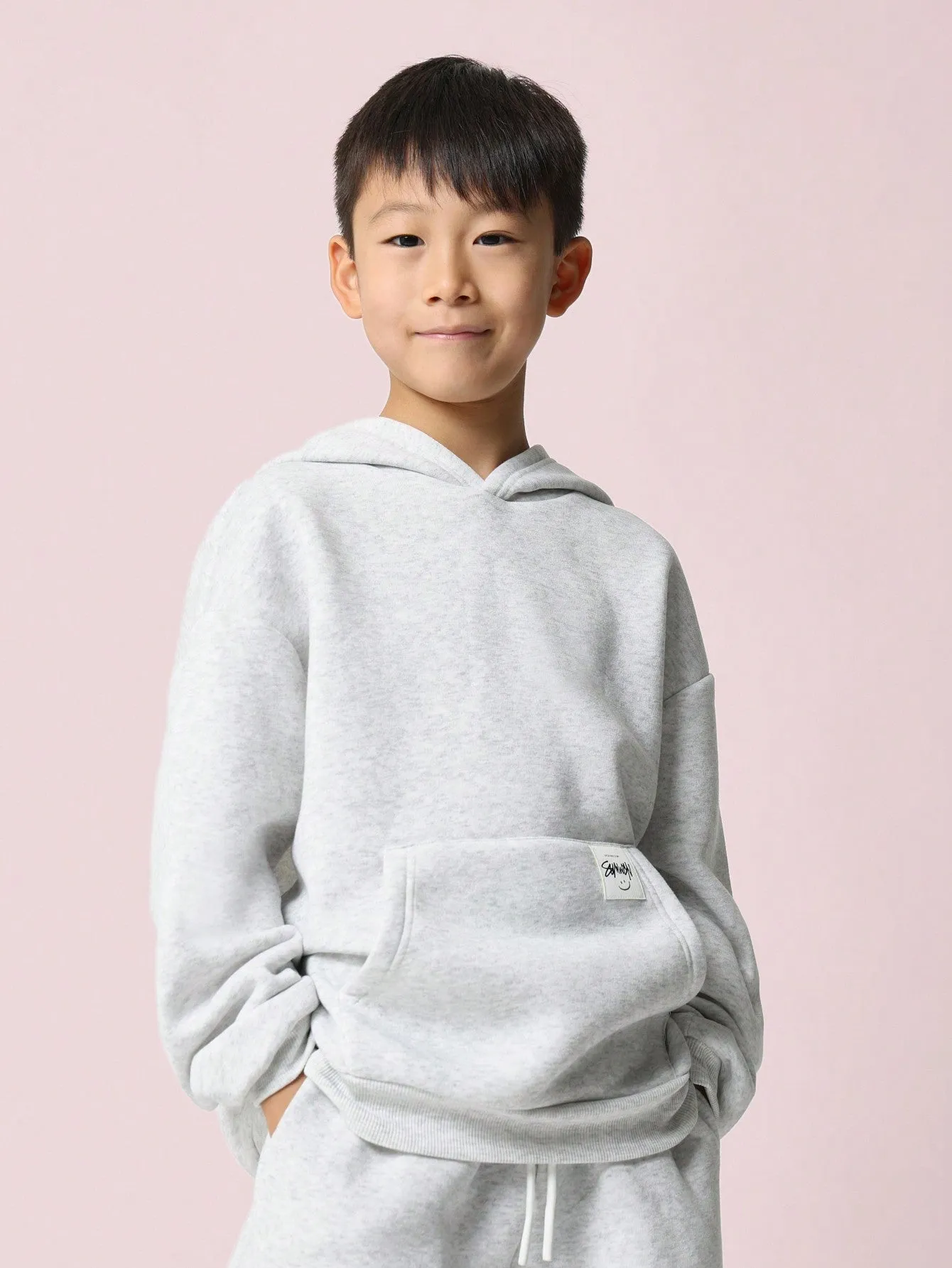 Tween Boys Comfy Overhead Hoodie & Wide Leg Sweatpants 2 Piece Set