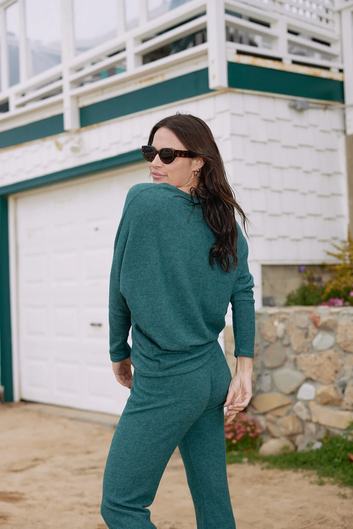 V Neck Sweater Forest