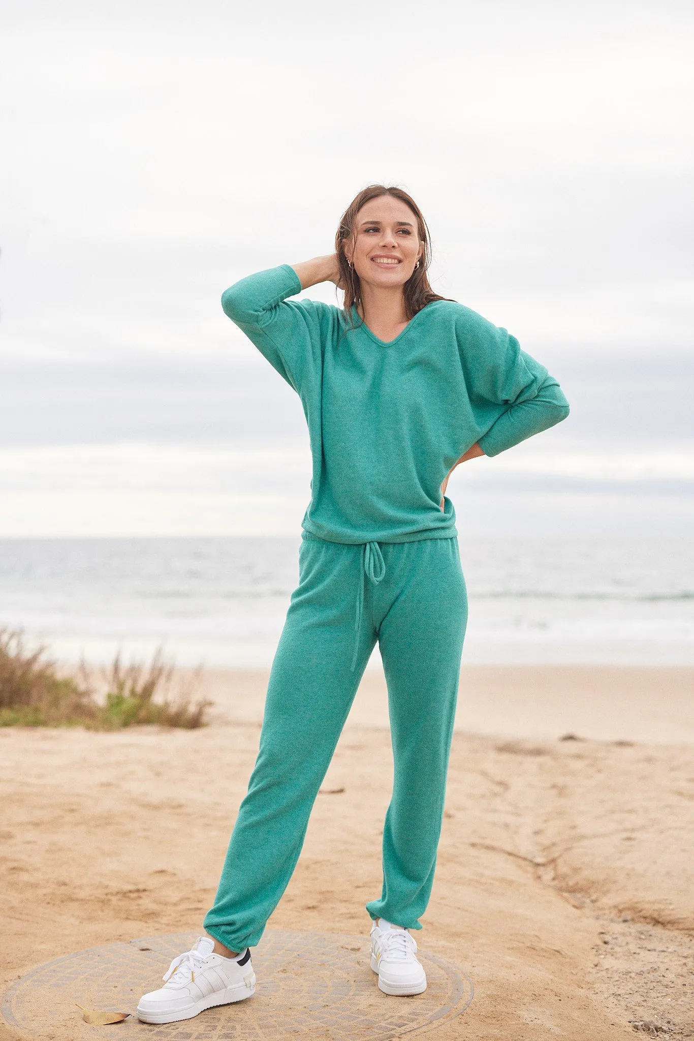 V Neck Sweater Teal