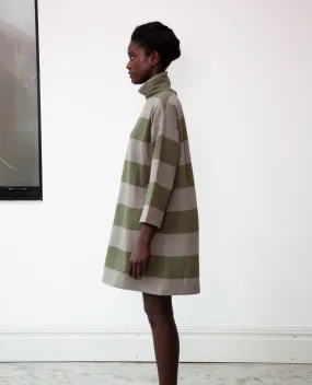 Xena-Sue Organic Cotton Dress In Army & Khaki